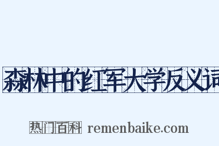 森林中的红军大学反义词是什么意思的图片